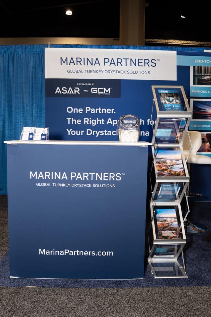 Marina partners attending the ASAR conference, collaborating and sharing insights on industry developments.